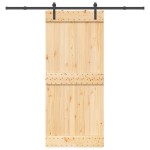 vidaXL Ușă glisantă cu set feronerie, 90x210 cm, lemn masiv de pin