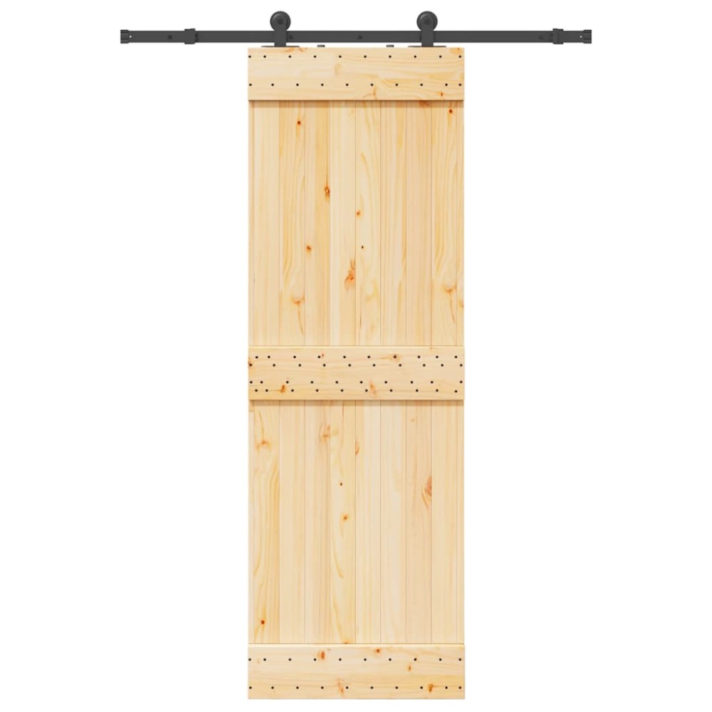 vidaXL Ușă glisantă cu set de feronerie 70x210 cm, lemn masiv de pin