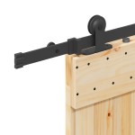 vidaXL Ușă glisantă cu set de feronerie 70x210 cm, lemn masiv de pin vidaXL Ușă glisantă cu set de feronerie 70x210 cm, lemn masiv de pin