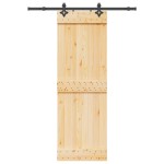 vidaXL Ușă glisantă cu set de feronerie 70x210 cm, lemn masiv de pin vidaXL Ușă glisantă cu set de feronerie 70x210 cm, lemn masiv de pin