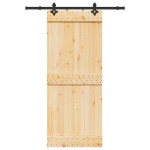 vidaXL Ușă glisantă cu set de feronerie 85x210 cm, lemn masiv de pin vidaXL Ușă glisantă cu set de feronerie 85x210 cm, lemn masiv de pin