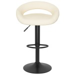 vidaXL Scaune de bar, 2 buc., crem, catifea vidaXL Scaune de bar, 2 buc., crem, catifea
