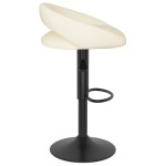 vidaXL Scaune de bar, 2 buc., crem, catifea vidaXL Scaune de bar, 2 buc., crem, catifea