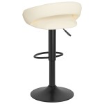 vidaXL Scaune de bar, 2 buc., crem, catifea vidaXL Scaune de bar, 2 buc., crem, catifea