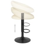 vidaXL Scaune de bar, 2 buc., crem, catifea vidaXL Scaune de bar, 2 buc., crem, catifea