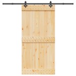vidaXL Ușă glisantă cu set feronerie, 100x210 cm, lemn masiv de pin vidaXL Ușă glisantă cu set feronerie, 100x210 cm, lemn masiv de pin