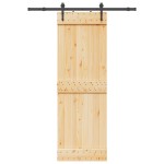 vidaXL Ușă glisantă cu set de feronerie 70x210 cm, lemn masiv de pin vidaXL Ușă glisantă cu set de feronerie 70x210 cm, lemn masiv de pin