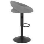 vidaXL Scaune de bar, 2 buc., gri deschis, catifea vidaXL Scaune de bar, 2 buc., gri deschis, catifea