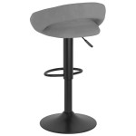 vidaXL Scaune de bar, 2 buc., gri deschis, catifea vidaXL Scaune de bar, 2 buc., gri deschis, catifea