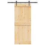 vidaXL Ușă glisantă cu set de feronerie 85x210 cm, lemn masiv de pin vidaXL Ușă glisantă cu set de feronerie 85x210 cm, lemn masiv de pin