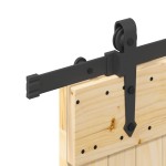 vidaXL Ușă glisantă cu set de feronerie 85x210 cm, lemn masiv de pin vidaXL Ușă glisantă cu set de feronerie 85x210 cm, lemn masiv de pin