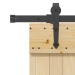vidaXL Ușă glisantă cu set de feronerie 85x210 cm, lemn masiv de pin vidaXL Ușă glisantă cu set de feronerie 85x210 cm, lemn masiv de pin