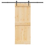 vidaXL Ușă glisantă cu set de feronerie 80x210 cm, lemn masiv de pin vidaXL Ușă glisantă cu set de feronerie 80x210 cm, lemn masiv de pin