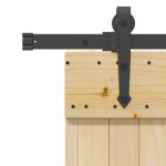 vidaXL Ușă glisantă cu set de feronerie 85x210 cm, lemn masiv de pin vidaXL Ușă glisantă cu set de feronerie 85x210 cm, lemn masiv de pin