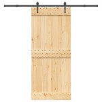 vidaXL Ușă glisantă cu set feronerie, 90x210 cm, lemn masiv de pin