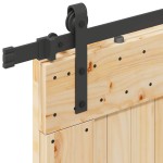 vidaXL Ușă glisantă cu set de feronerie 85x210 cm, lemn masiv de pin vidaXL Ușă glisantă cu set de feronerie 85x210 cm, lemn masiv de pin