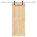 vidaXL Ușă glisantă cu set de feronerie 85x210 cm, lemn masiv de pin vidaXL Ușă glisantă cu set de feronerie 85x210 cm, lemn masiv de pin