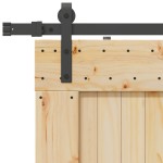 vidaXL Ușă glisantă cu set de feronerie 85x210 cm, lemn masiv de pin vidaXL Ușă glisantă cu set de feronerie 85x210 cm, lemn masiv de pin