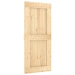 vidaXL Ușă glisantă cu set feronerie, 90x210 cm, lemn masiv de pin
