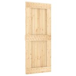 vidaXL Ușă glisantă cu set de feronerie 85x210 cm, lemn masiv de pin vidaXL Ușă glisantă cu set de feronerie 85x210 cm, lemn masiv de pin