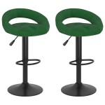 vidaXL Scaune de bar, 2 buc., verde închis, catifea vidaXL Scaune de bar, 2 buc., verde închis, catifea