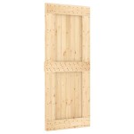 vidaXL Ușă glisantă cu set de feronerie 85x210 cm, lemn masiv de pin vidaXL Ușă glisantă cu set de feronerie 85x210 cm, lemn masiv de pin