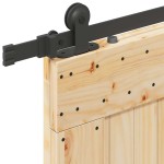 vidaXL Ușă glisantă cu set de feronerie 85x210 cm, lemn masiv de pin vidaXL Ușă glisantă cu set de feronerie 85x210 cm, lemn masiv de pin