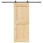 vidaXL Ușă glisantă cu set feronerie, 90x210 cm, lemn masiv de pin vidaXL Ușă glisantă cu set feronerie, 90x210 cm, lemn masiv de pin