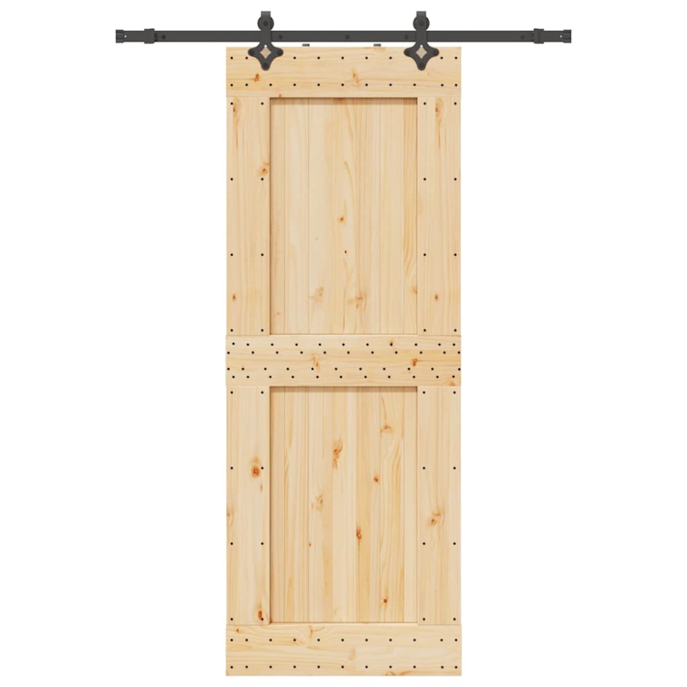 vidaXL Ușă glisantă cu set de feronerie 85x210 cm, lemn masiv de pin