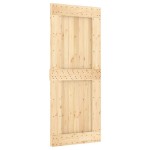vidaXL Ușă glisantă cu set de feronerie 85x210 cm, lemn masiv de pin vidaXL Ușă glisantă cu set de feronerie 85x210 cm, lemn masiv de pin