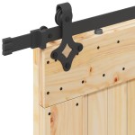 vidaXL Ușă glisantă cu set de feronerie 85x210 cm, lemn masiv de pin vidaXL Ușă glisantă cu set de feronerie 85x210 cm, lemn masiv de pin