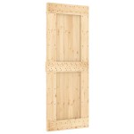 vidaXL Ușă glisantă cu set de feronerie 80x210 cm, lemn masiv de pin vidaXL Ușă glisantă cu set de feronerie 80x210 cm, lemn masiv de pin