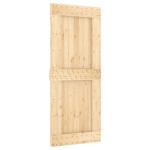 vidaXL Ușă glisantă cu set de feronerie 85x210 cm, lemn masiv de pin vidaXL Ușă glisantă cu set de feronerie 85x210 cm, lemn masiv de pin