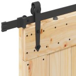 vidaXL Ușă glisantă cu set de feronerie 85x210 cm, lemn masiv de pin vidaXL Ușă glisantă cu set de feronerie 85x210 cm, lemn masiv de pin