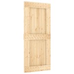 vidaXL Ușă glisantă cu set feronerie, 90x210 cm, lemn masiv de pin vidaXL Ușă glisantă cu set feronerie, 90x210 cm, lemn masiv de pin