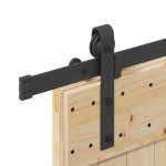 vidaXL Ușă glisantă cu set de feronerie 80x210 cm, lemn masiv de pin vidaXL Ușă glisantă cu set de feronerie 80x210 cm, lemn masiv de pin