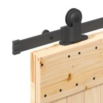 vidaXL Ușă glisantă cu set de feronerie 85x210 cm, lemn masiv de pin vidaXL Ușă glisantă cu set de feronerie 85x210 cm, lemn masiv de pin