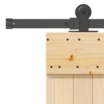 vidaXL Ușă glisantă cu set de feronerie 95x210 cm, lemn masiv de pin