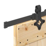 vidaXL Ușă glisantă cu set de feronerie 85x210 cm, lemn masiv de pin vidaXL Ușă glisantă cu set de feronerie 85x210 cm, lemn masiv de pin