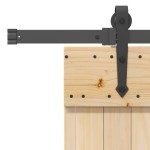 vidaXL Ușă glisantă cu set de feronerie 70x210 cm, lemn masiv de pin vidaXL Ușă glisantă cu set de feronerie 70x210 cm, lemn masiv de pin