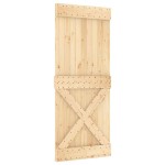 vidaXL Ușă glisantă cu set de feronerie 85x210 cm, lemn masiv de pin vidaXL Ușă glisantă cu set de feronerie 85x210 cm, lemn masiv de pin