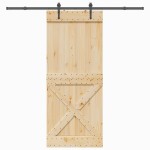 vidaXL Ușă glisantă cu set de feronerie 95x210 cm, lemn masiv de pin vidaXL Ușă glisantă cu set de feronerie 95x210 cm, lemn masiv de pin
