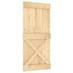 vidaXL Ușă glisantă cu set de feronerie 95x210 cm, lemn masiv de pin vidaXL Ușă glisantă cu set de feronerie 95x210 cm, lemn masiv de pin