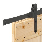 vidaXL Ușă glisantă cu set de feronerie 95x210 cm, lemn masiv de pin vidaXL Ușă glisantă cu set de feronerie 95x210 cm, lemn masiv de pin