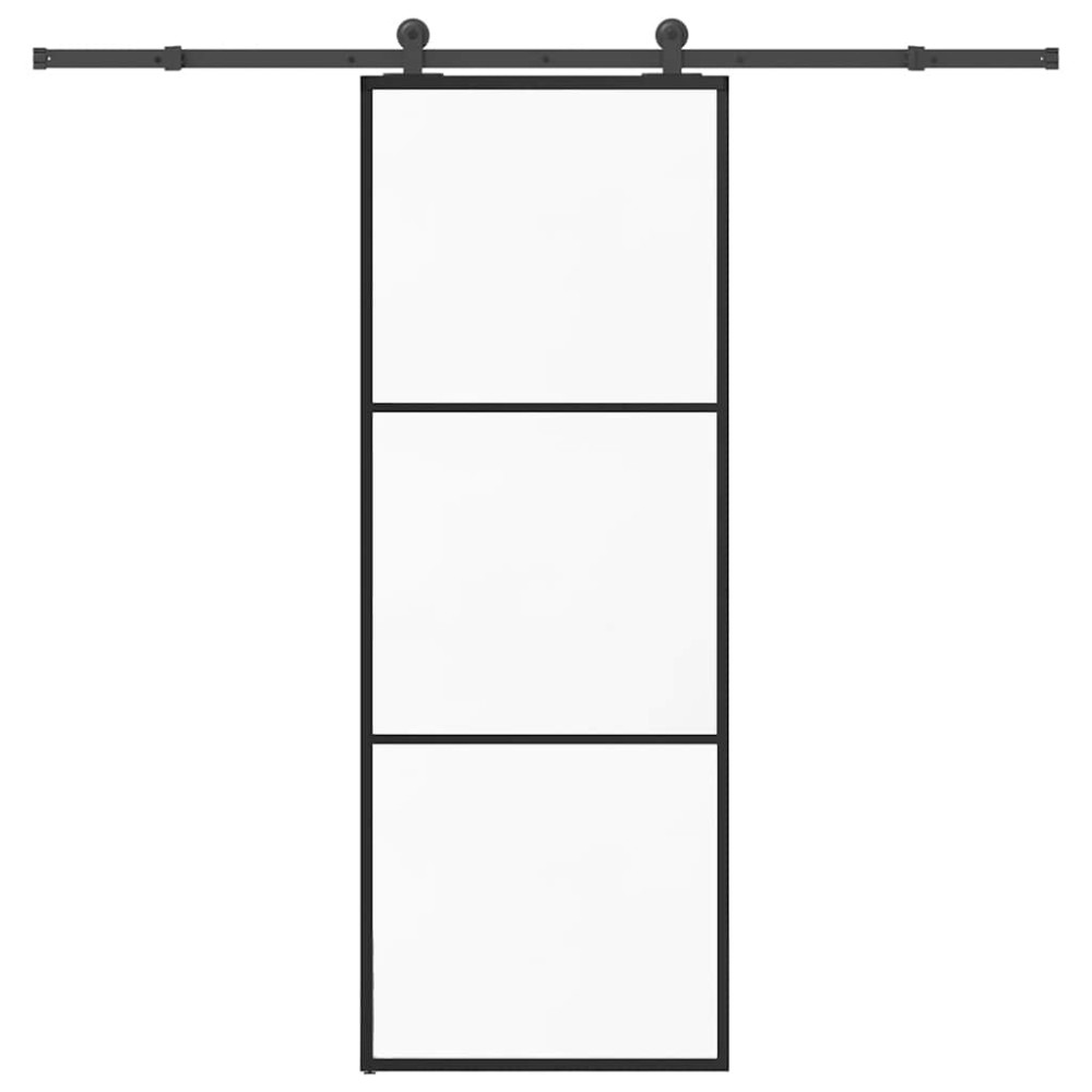 vidaXL Ușă glisantă cu set feronerie, 76x205 cm, sticlă ESG/aluminiu