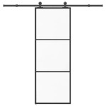 vidaXL Ușă glisantă cu set feronerie, 76x205 cm, sticlă ESG/aluminiu