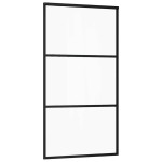 vidaXL Ușă glisantă cu set feronerie 102x205 cm ESG sticlă și aluminiu