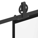 vidaXL Ușă glisantă cu set feronerie 102x205 cm ESG sticlă și aluminiu