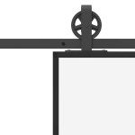 vidaXL Ușă glisantă cu set feronerie 102x205 cm ESG sticlă și aluminiu