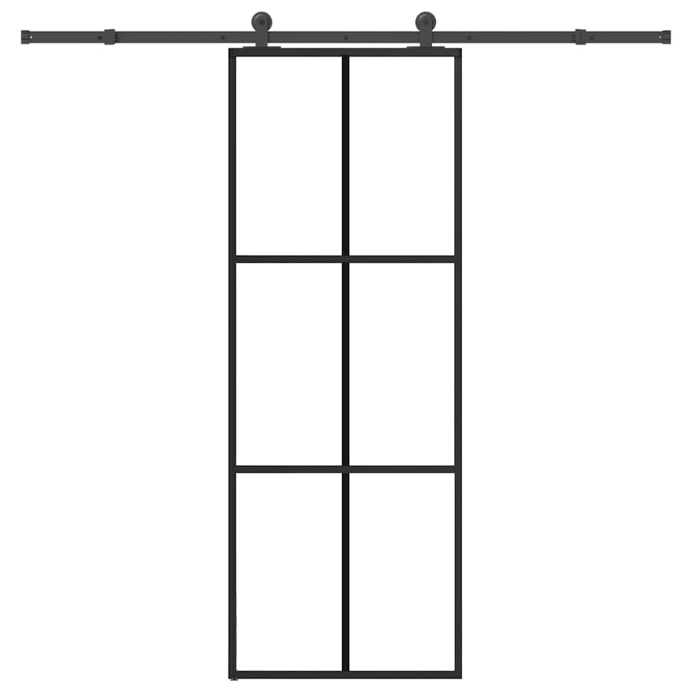 vidaXL Ușă glisantă cu set feronerie, 76x205 cm, sticlă ESG/aluminiu